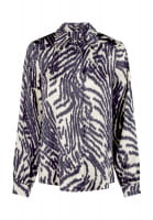 Blouse with abstract tiger print