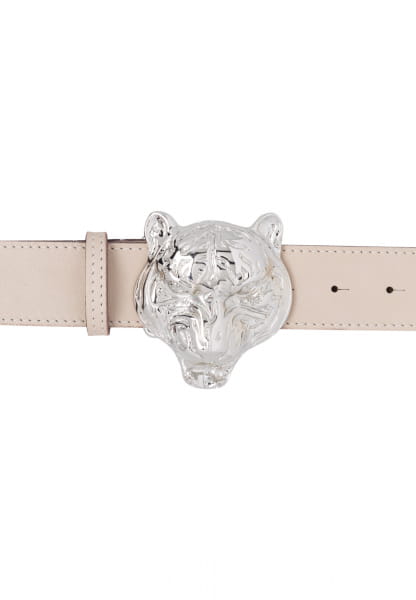 Belt with tiger buckle