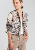 Jacket with abstract animal print
