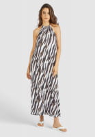 Neckholderkleid mit abstraktem Animalprint