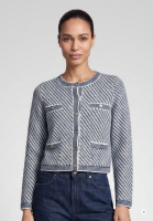 Strickjacke in zweifarbigem Diagonalmuster