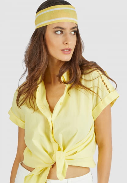 Cotton batiste short sleeve shirt