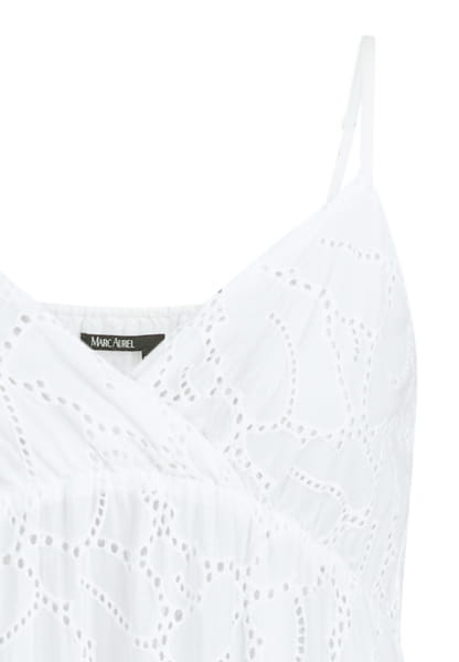 Spaghetti dress with lace embroidery