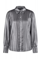 Metallic-Bluse im Plissee-Look