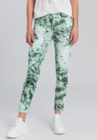 5-pocket tie-dye print with sideband
