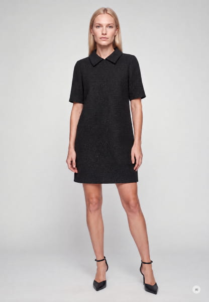 Sheath dress with collar