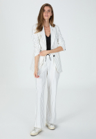 Blazer with woven stripes in viscose blend