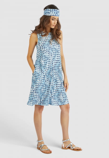 Jersey dress with geometric print