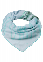 Triangular scarf in tie-dye patchwork