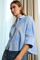 Embroidered shirt blouse