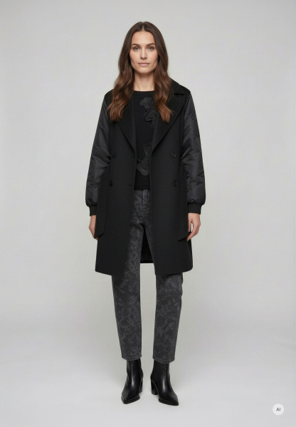 Double-breasted caban outdoor jacket