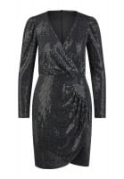 Sequin dress with puff sleeves