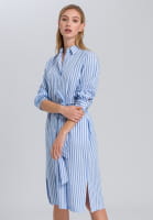 Shirt dress with delicate stripes