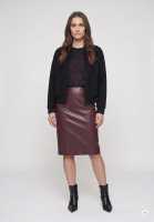Pencil skirt in soft faux leather