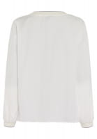 Satin Top mit Strick-Bündchen