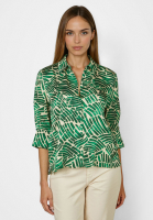 Bluse mit grünem Print