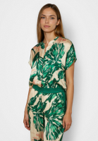 Bluse mit grünem Print