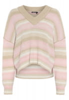 Sweater with pastel stripes