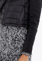Shortened quilted jacket with scuba patchwork
