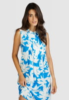 Dress with palm tree print