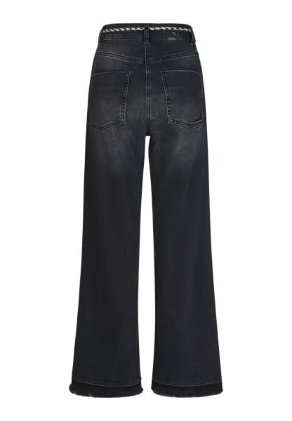 Black denim with detachable drawstring