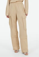 Trousers in matt satin