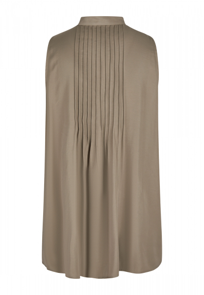 Satin blouse with tucks