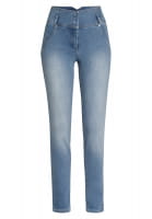 High-Waist-Jeans aus Blue Denim