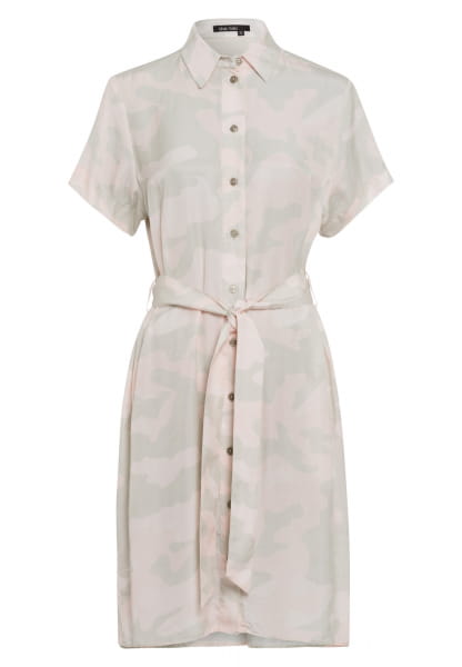Shirt blouse dress with camouflage design