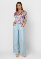 Blouse top with paisley print