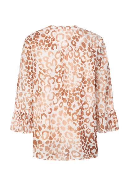 Batiste blouse with leo print