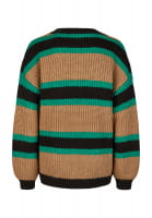 V-neck jumper in striped look