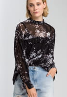 Bluse mit zartem Blumenmuster