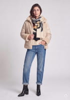 Jacke im Materialmix