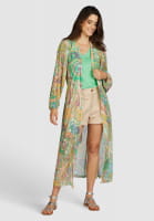 Kimono coat with paisley print