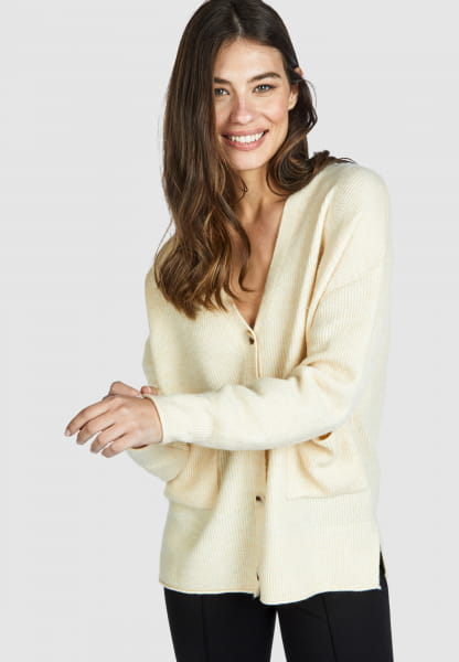 Cardigan with slits