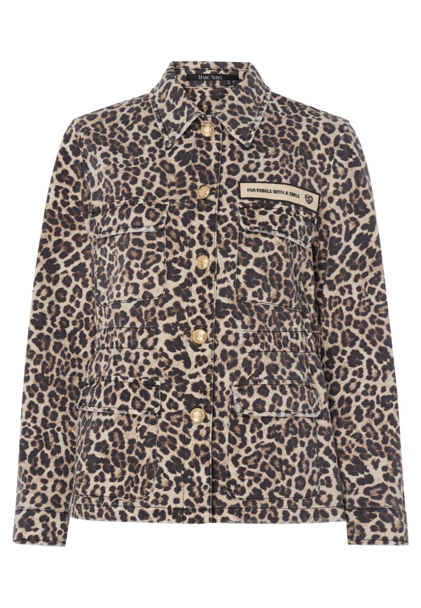 Leopard Field Jacket/レオパード/イタリアジップ/ライナー付 Leopard Field Jacket/レオパード/イタリアジップ/ライナー付