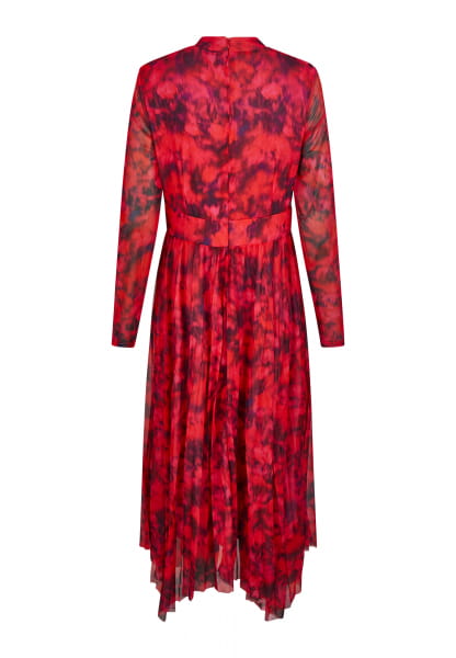Tulle dress with abstract floral print