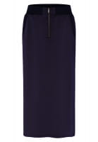 Satin skirt with knitted cuffs Satin skirt with knitted cuffs