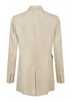 Longblazer aus veganem Veloursleder
