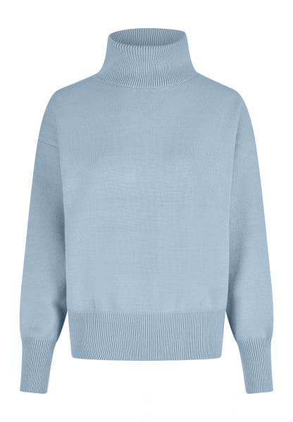 Turtleneck sweater with overcut shoulders