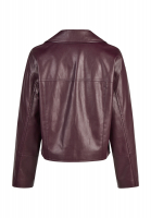 Cropped faux leather jacket