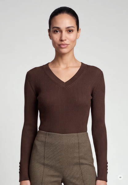Pullover aus Sparkling Rippe