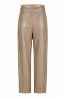 Barrel Fit Jeans aus weichem Faux Leather