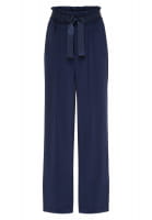 Satin trousers with pleats