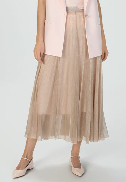 Maxi skirt in lurex mesh