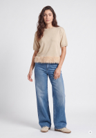 Sweater with fur trim