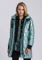 Longjacke im Metallic-Look