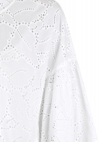 Dress with perforated embroidery