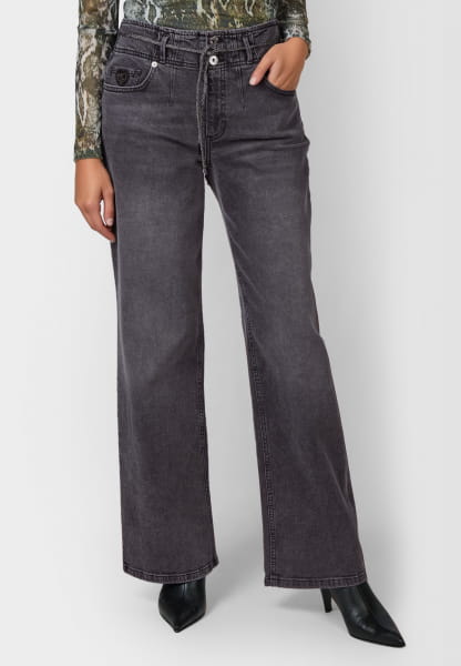Wide Leg Jeans mit Schmuckkordel